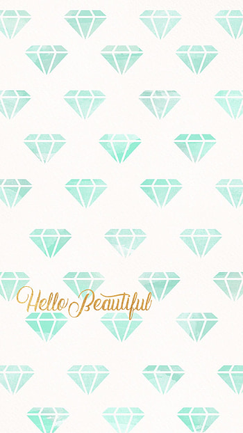 Hello beautiful, , background, , , diamond, diamonds, teal HD phone wallpaper