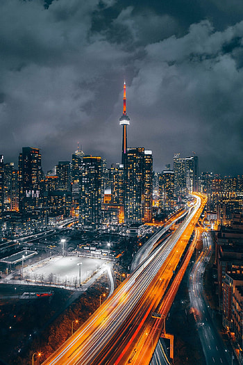 Toronto Skyline at Night, Travels, Great Canada ideas, Canada graphy HD phone wallpaper