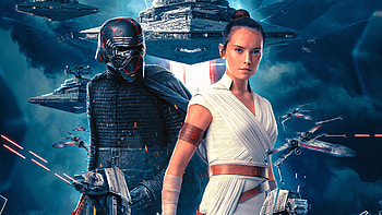 Star Destroyer, Movie, Star Wars: The Rise Of Skywalker, Daisy Ridley, Kylo Ren, Rey (Star Wars), Star Wars The Rise Of Skywalker, Star Wars, X Wing HD wallpaper
