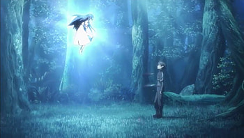 Amazing, blue, girl, anime, guy HD wallpaper