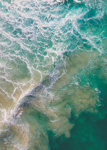 Nature, Water, Waves, View From Above, Ocean HD phone wallpaper