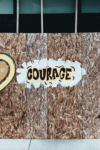 Words, Inscription, Graffiti, Courage HD phone wallpaper