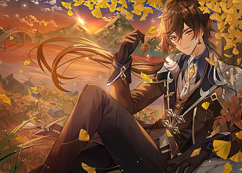 Zhongli in Autumn Splendor – Genshin Impact Ultra, Genshin Impact, Zhongli (Genshin Impact) HD wallpaper