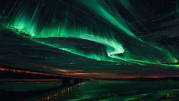 Northern Lights Artistic, northern-lights, artist, artwork, digital-art, artstation HD wallpaper