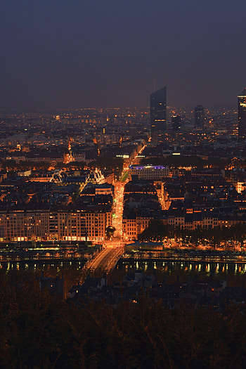 Cities, Architecture, Skyscraper, Building, Night City HD phone wallpaper