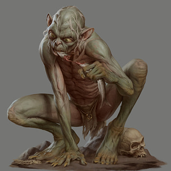 Artwork, Gollum HD phone wallpaper