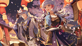 Kamisato Ayaka Kamisato Ayato Genshin Impact HD wallpaper
