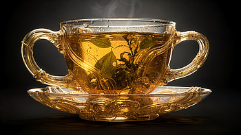 Gilded Oolong Cup —, Oolong Tea, Teacup, Tea, Saucer HD wallpaper
