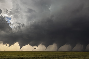 Montage of the evolution of a tornado, nature, tornado HD wallpaper