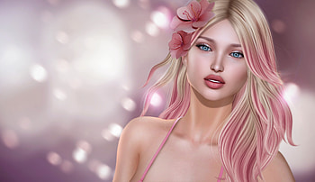 Pink Fantasy Blonde Girl Flower Artwork , fantasy-girl, fantasy, artist, artwork, digital-art HD wallpaper