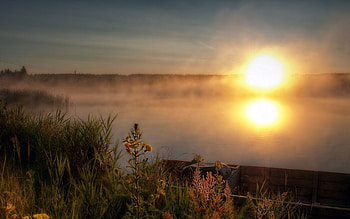 Nature, Sunset, Sun, Shore, Bank, Shine, Light, Vegetation, Boat, Wharf, Disk, Berth HD wallpaper