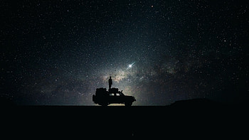 Dark Silhouette Of Off Road Car HD wallpaper