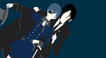 ciel phamtomhive and sebastian - kuroshitsuji/ black butler HD wallpaper