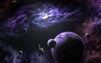 Galaxy Of All Galaxies, space, galaxy, moon, moons HD wallpaper