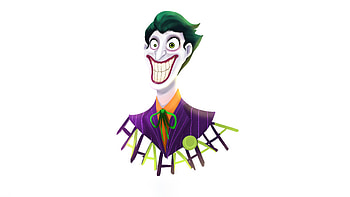 Joker Vengeance, joker, superheroes, artwork, art, minimalism, artist, white, artstation HD wallpaper