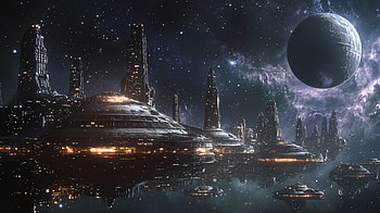 Galactic Empire Space Station - Ultra, Sci Fi, space station, Galactic Empire, spaceship, space HD wallpaper