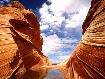 Nature, Water, Sky, Patterns, Lines, Stripes, Streaks, Canyons HD wallpaper