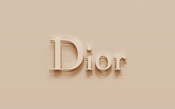 Dior logo, Brown plaster background, Graphic design, Artistic representation HD wallpaper
