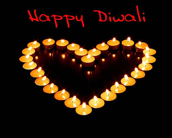 candleheart, abstract, diwali, 3d, candle, light, heart, dark HD wallpaper