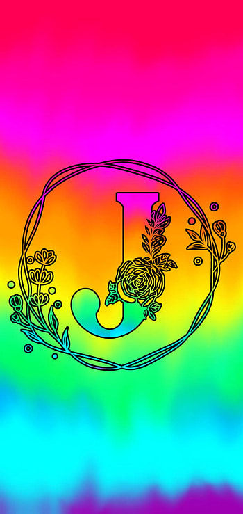 Tie Dye J, letter, tiedye HD phone wallpaper