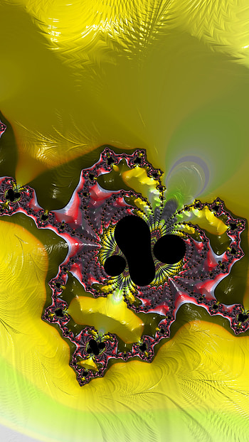 Trippy Psychedelic Fractal, trippy, psychedelic, aesthetic, yellow, Abstract, fractal HD phone wallpaper