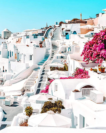 Santorini Greece, sky, white HD phone wallpaper