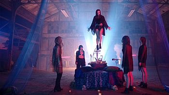 Coven, warehouse, witch, woman HD wallpaper