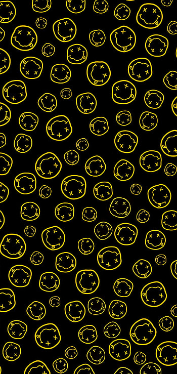 Nirvana Smiley Graphic WALL (Without Logo), nu metal, music HD phone wallpaper