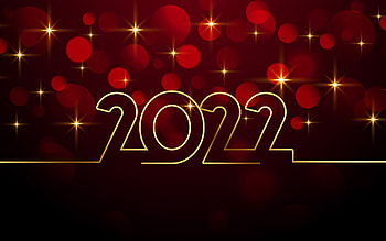 Happy New Year!, stars, 2022, dark red, new year HD wallpaper