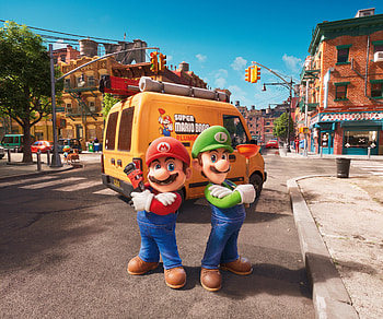 Super Mario Bros. (2023) – Iconic Duo in Action, movie, Super Mario Bros. (2023) HD wallpaper