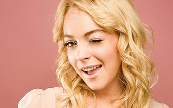 Lindsay Lohan, Long hair, Blonde actress, Smiling face HD wallpaper