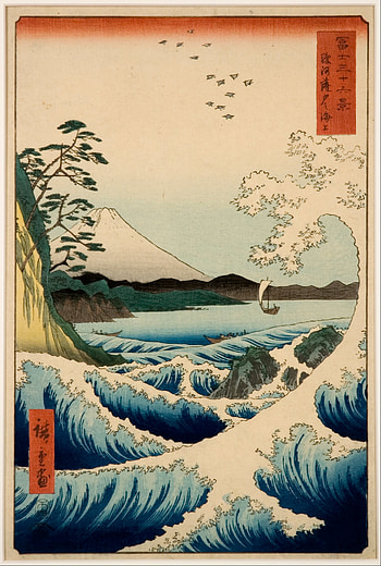 Japanese, engraving, art, natural_landscape, japan HD phone wallpaper