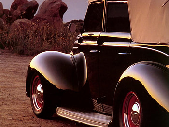 Coupe, landscape, black, car HD wallpaper
