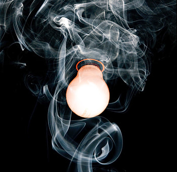Electric, light bulb, smoke HD wallpaper