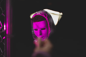 Reflection, Dark, Mask, Face, Mirror HD wallpaper