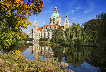Building, , New City Hall (Hanover), Architecture, Germany, Hanover, Reflection HD wallpaper