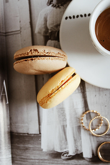 Food, Desert, Cup, Drink, Beverage, Macaroons, Makaroons, Breakfast HD phone wallpaper