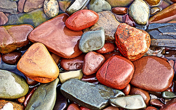 Nature, Stones, Shine, Wet, Brilliance, Form HD wallpaper