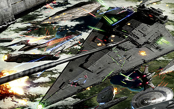 battle of kashyyyk space battle star wars art HD wallpaper