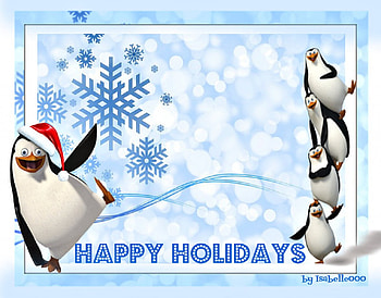 **Happy HOLIDAYS ***, winter, holidays, season, penguins, happy, greetings HD wallpaper