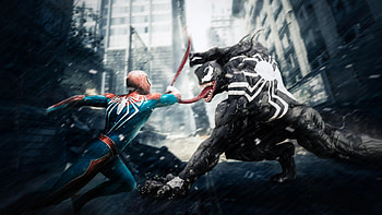 Venom Vs Spiderman , venom, spiderman, superheroes, artwork, digital-art HD wallpaper