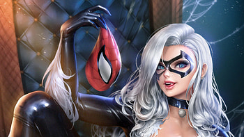Black Cat , superheroes, artwork, spiderman HD wallpaper