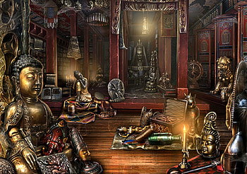 Museum Somewhere, artwork, computer graphics, museum, wide screen, painting, art, illustration HD wallpaper