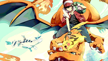 Pokemon Red, Silver Crystal, Charizard HD wallpaper