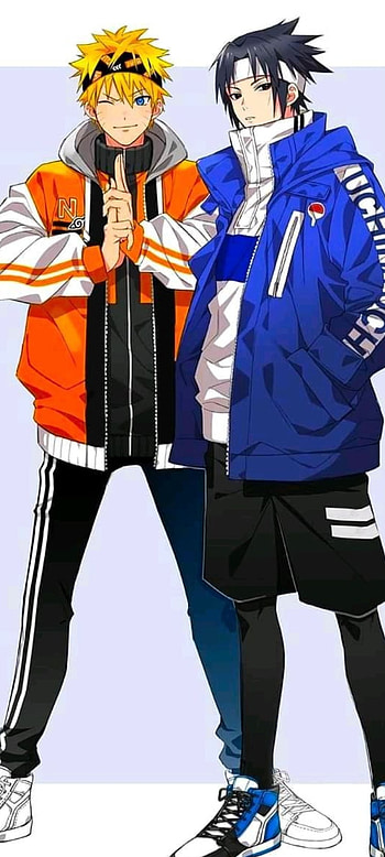 Naruto x Sasuke, uniform, collar HD phone wallpaper