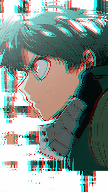 Deku Glitch, Izuku Midoriya, Anime, My Hero Academia HD phone wallpaper