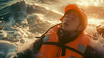 Person Floating in Ocean with Life Jacket -, life jacket, ocean, survival, adventure, water HD wallpaper