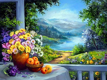 spring bouquet, flowers, art, painted, spring HD wallpaper