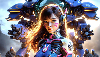 Dva Overwatch Hero , dva-overwatch, overwatch, games, ai-girls, ai, xbox-games, ps-games, pc-games, 2024-games, deviantart, video-games HD wallpaper