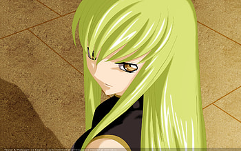 Eyes of the Witch, anime girl, code geass, cc, green hair, witch HD wallpaper